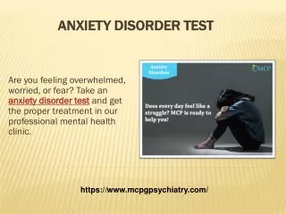 Anxiety Disorder Test