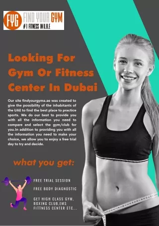 Gym Or Fitness Center In Dubai | Find Your Gym