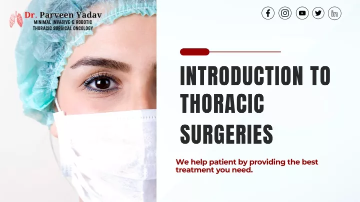 introduction to thoracic surgeries