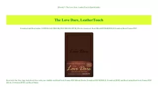 [Ebook]^^ The Love Dare  LeatherTouch (Epub Kindle)
