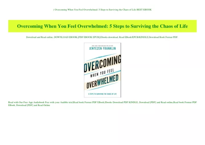 overcoming when you feel overwhelmed 5 steps