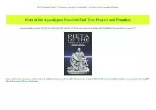 BEST [download] [epub]^^ Pieta of the Apocalypse Essential End Time Prayers and Promises BEST Online