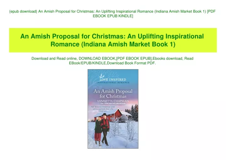 epub download an amish proposal for christmas