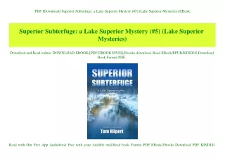 PDF [Download] Superior Subterfuge a Lake Superior Mystery (#5) (Lake Superior Mysteries) EBook