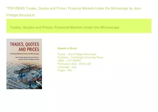 *PDF)READ Trades  Quotes and Prices Financial Markets Under the Microscope