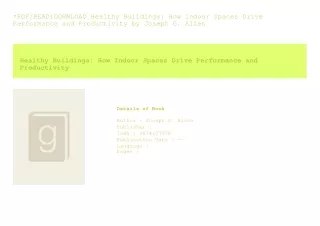 *PDF/READ)DOWNLOAD Healthy Buildings How Indoor Spaces Drive Performance and