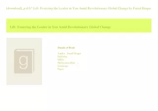 [download]_p.d.f)^ Lift Fostering the Leader in You Amid Revolutionary Globa