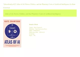 ^[download p.d.f]^ Atlas of AI Power  Politics  and the Planetary Costs of A