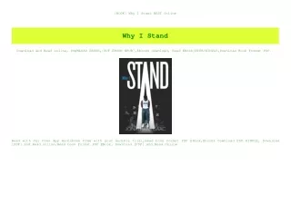 book why i stand best online