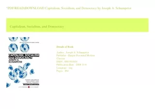 ^PDF/READ)DOWNLOAD Capitalism  Socialism  and Democracy  by Joseph A. Schump