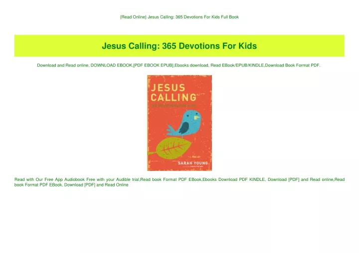 read online jesus calling 365 devotions for kids