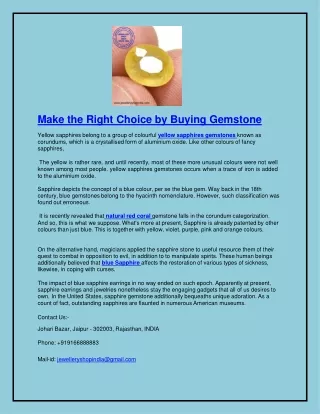 Make the Right Choice by Buying Gemstone (1)