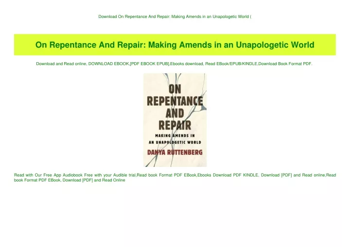 download on repentance and repair making amends