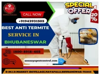 Best Residential Pest Control Services In Bhubaneswar |Anusaya Pest Control