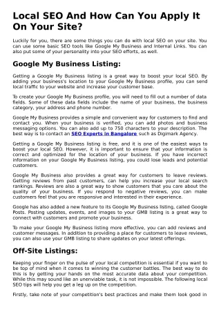 local seo and how can you apply it on your site