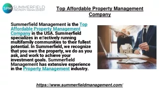 Top Affordable Property Management Company
