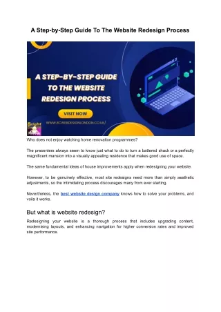 A Step-by-Step Guide To The Website Redesign Process