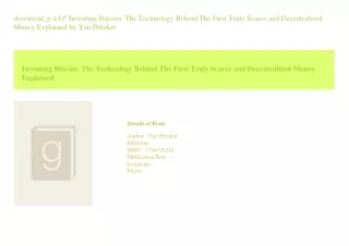 download_p.d.f)^ Inventing Bitcoin The Technology Behind The First Truly Sca