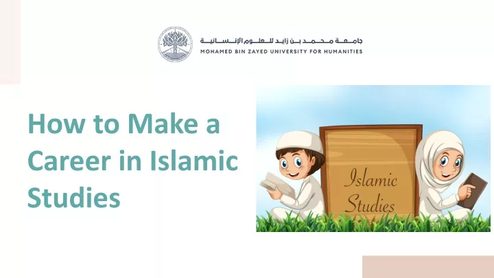how to make a career in islamic studies
