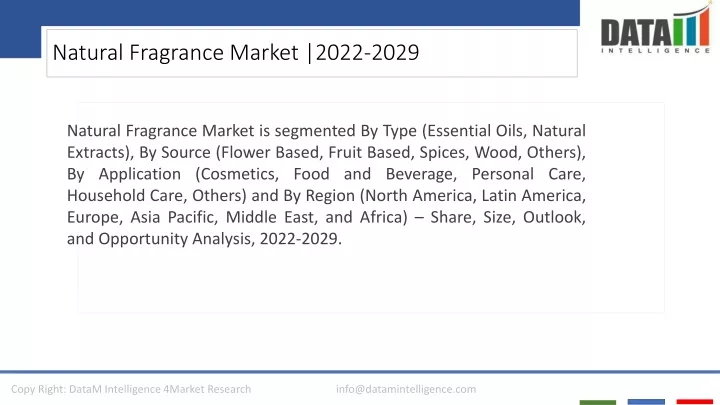 natural fragrance market 2022 2029