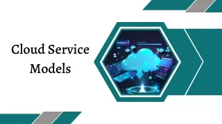cloud service models