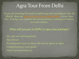 Agra Tour From Delhi