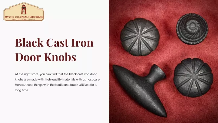 black cast iron door knobs