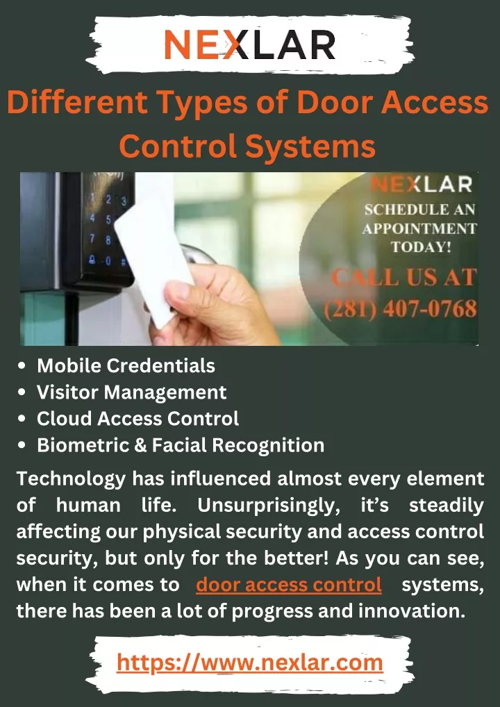 different types of door access control systems