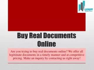 Buy Real Documents Online