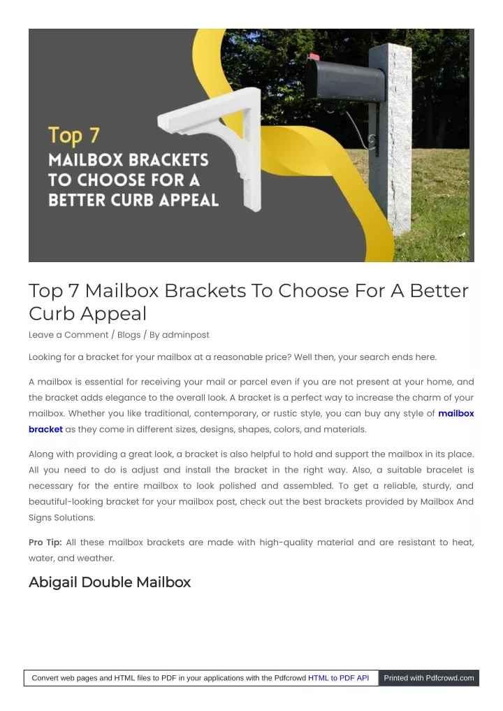 top 7 mailbox brackets to choose for a better