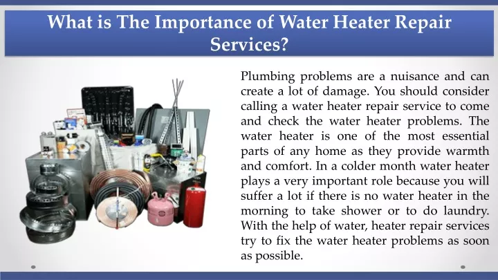 what is the importance of water heater repair