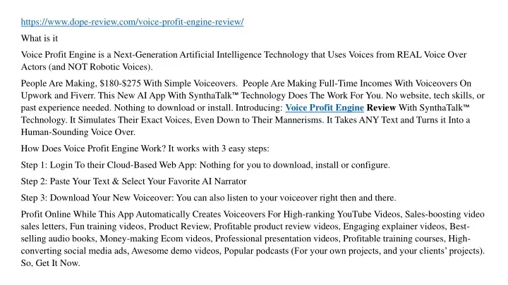 https www dope review com voice profit engine