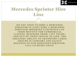 Mercedes Sprinter Hire Linz