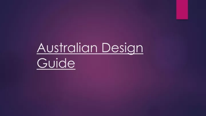 australian design guide