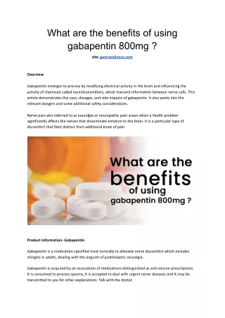 What are the benefits of using gabapentin 800mg -.docx