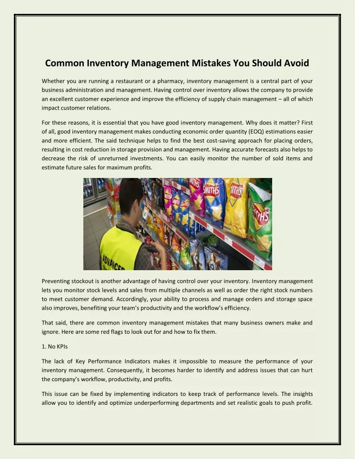 Ppt Common Inventory Management Mistakes You Should Avoid Powerpoint Presentation Id11787486 0206