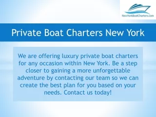 private boat charters new york