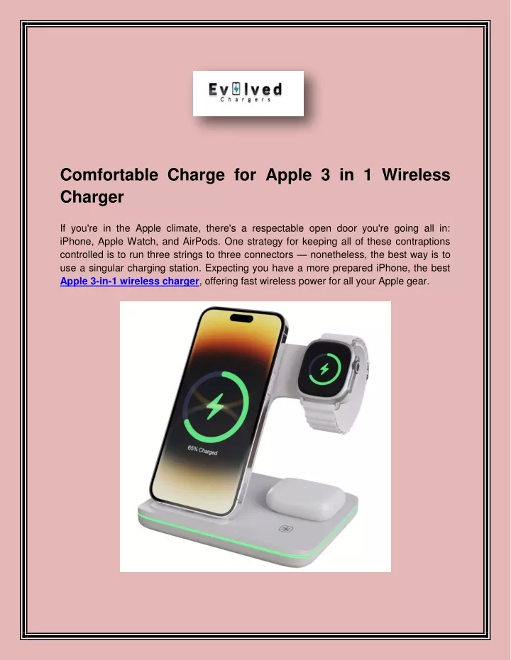 comfortable charge for apple 3 in 1 wireless