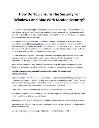 how do you ensure the security for windows