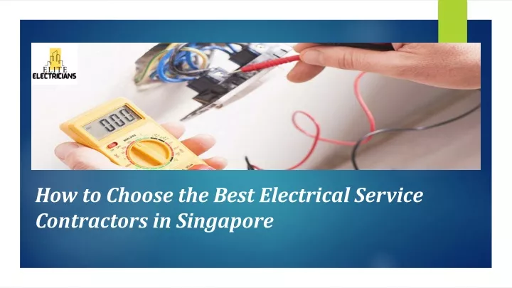 how to choose the best electrical service