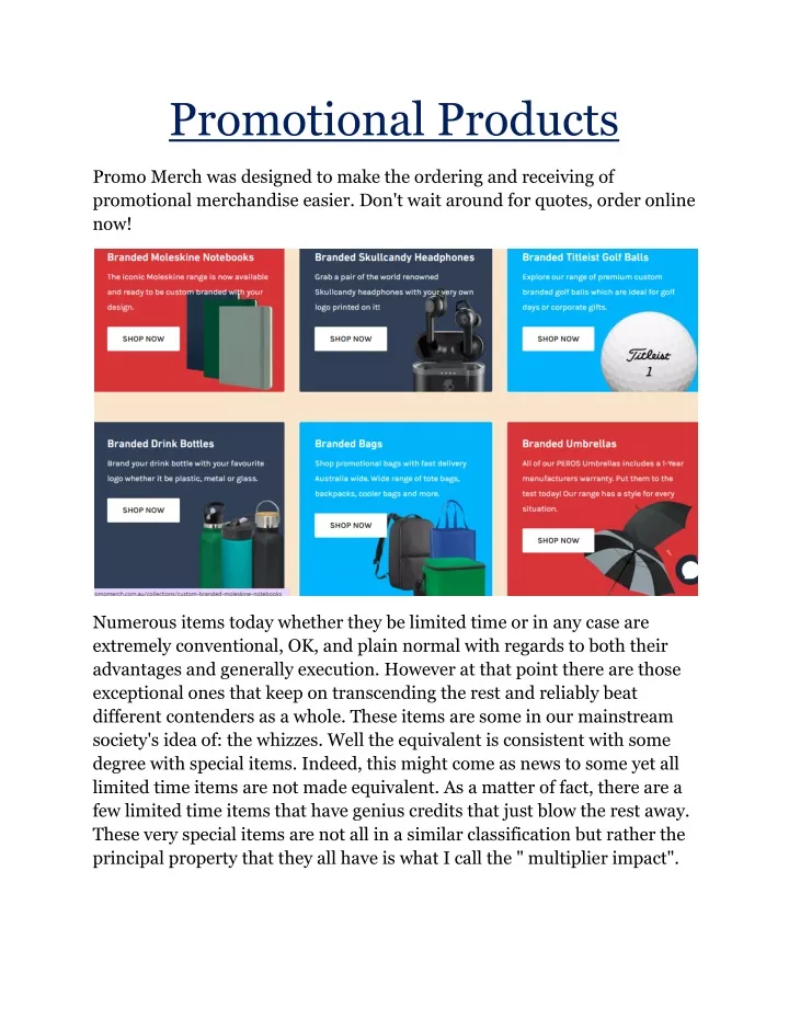 promotional products