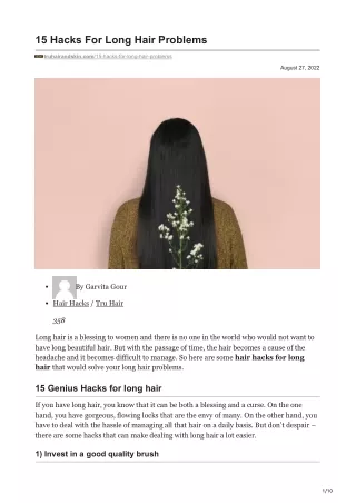 15 hacks for long hair problems