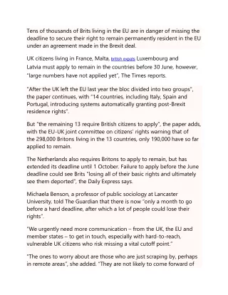 tens of thousands of brits living