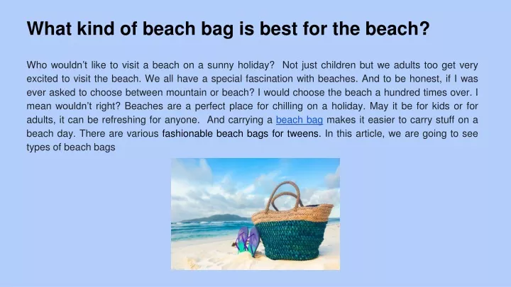 what kind of beach bag is best for the beach