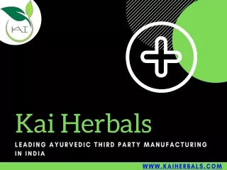 Ayurvedic Third-Party Manufacturing Company in India