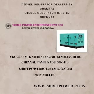 diesel generator dealers in chennai diesel