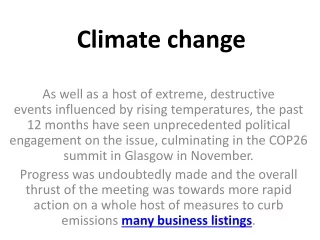 climate change