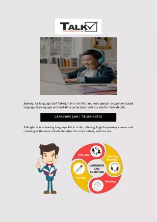 Language Lab | Talkright.in