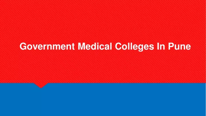 government medical colleges in pune