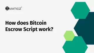 How does Bitcoin Escrow Script work